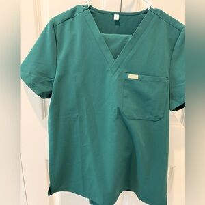 Teal V-Neck Scrub Top by Code